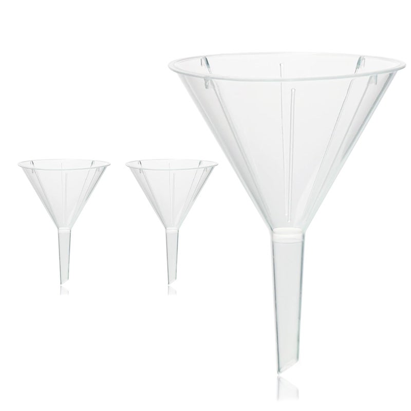 UTILE 2pcs Plastic Analytical Funnel Set, PP Material, Top Diameter 153mm, Small Funnel for Lab Bottles, Recreational Activities, 4512.0019.2 - Image 1